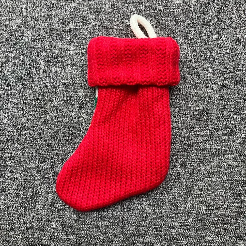Wondershop Target Knit Mini Stocking 8” Rainbow Multi Stripe Monogram Initial A